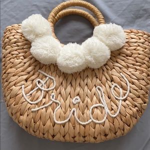 Bride straw bag
